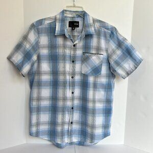 HURLEY X NIKE Dri-Fit Men's M Button-Up Short Sleeve Shirt NEW w/o Tag PLAID
